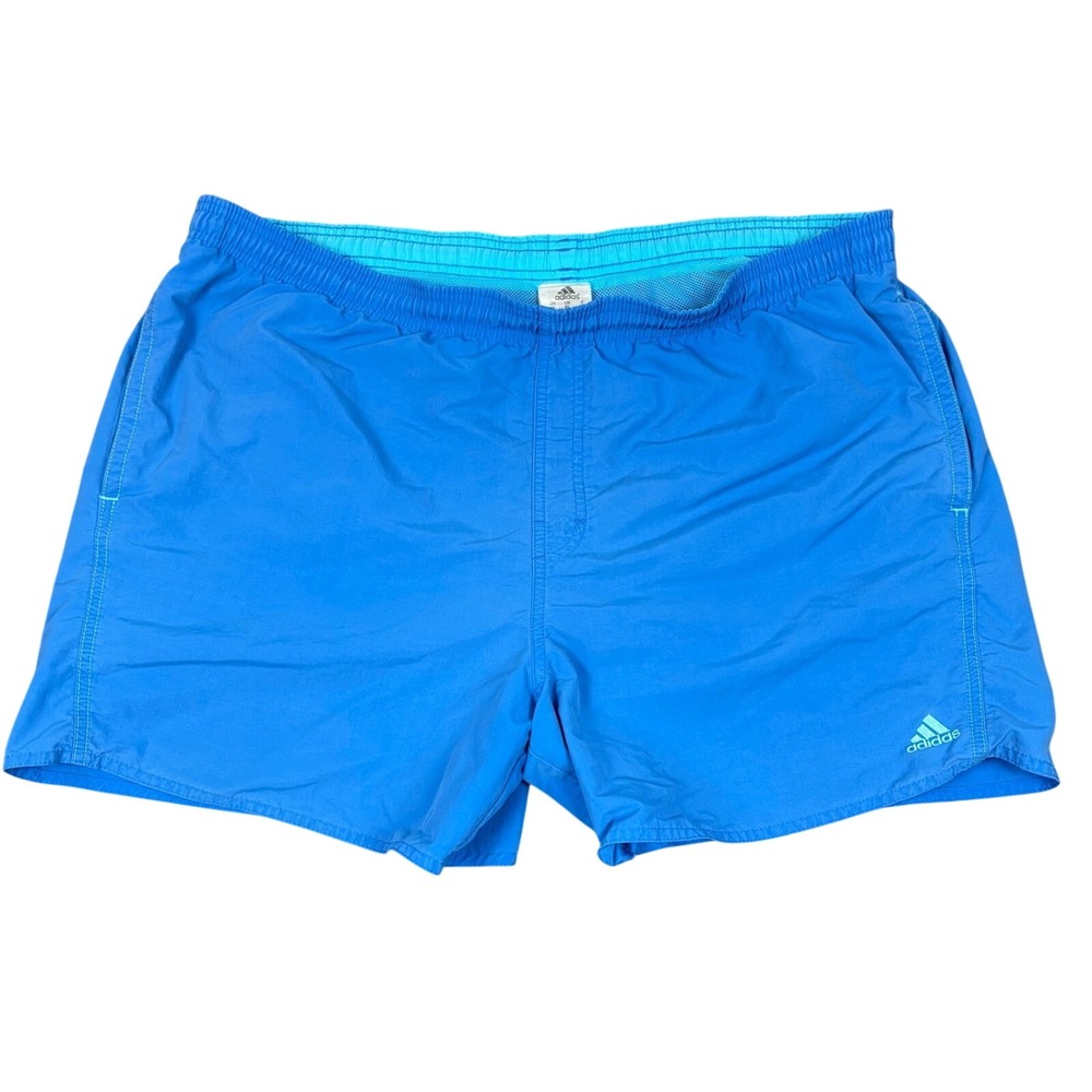 Vintage Adidas Mens Blue Swim Trunks Board Shorts Mesh Lined XL Z27851